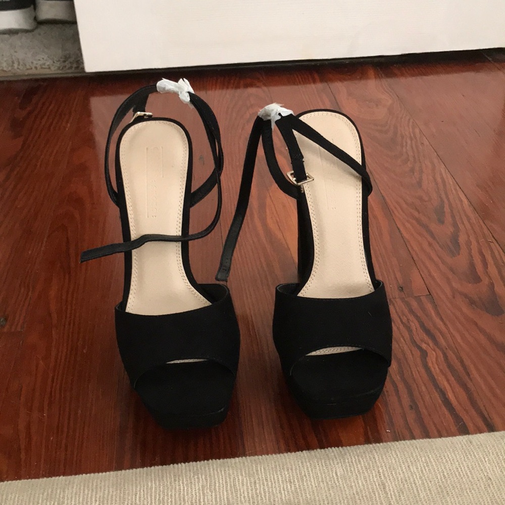 Black platform heels